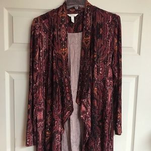 Soma Print Flyaway Jacket. Size L